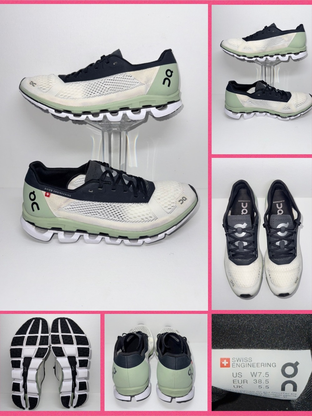 ON CLOUDBOOM in White, Olive & Black